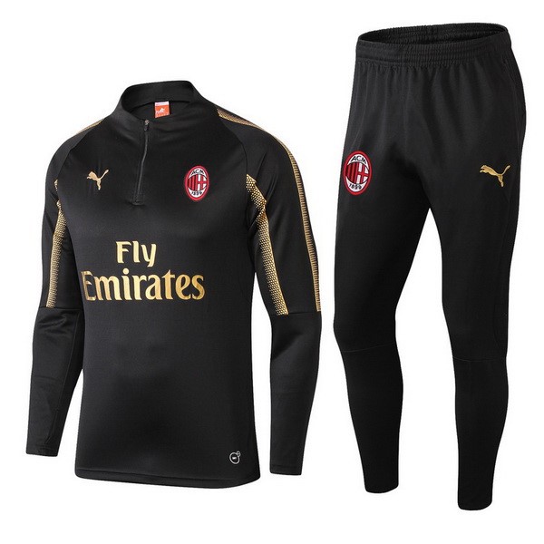 Chandal Niños AC Milan 2018/19 Negro Oro